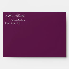 Enveloppe pourpre pour l'invitation 5X7