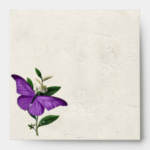 Enveloppe pourpre vintage chic de mariage de