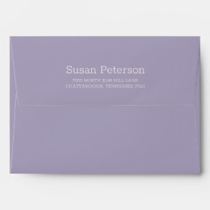 Enveloppe Poussière de lilas bleu aquarelle florale 5x7