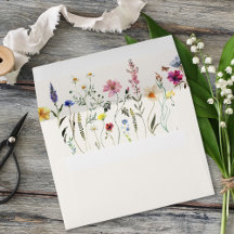 Prairie Élégante de Fleurs Sauvages Crème Mariage