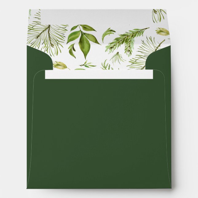 Enveloppe prairie sauvage | Mariage botanique vert (Dos (Bas))