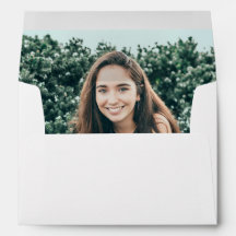 Enveloppe pré-adressée avec photo moderne tendance