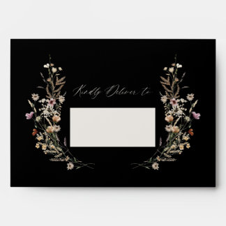 Enveloppe pré-adressée pour mariage aux fleurs sau
