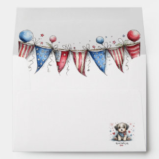 Enveloppe Premier 4 juillet Chiot