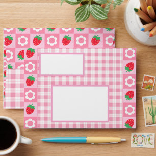Enveloppe Premier anniversaire du Berry rose et rouge
