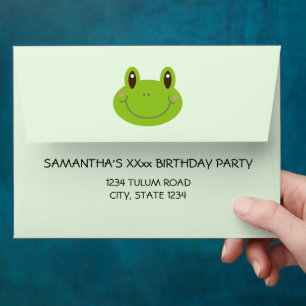 Enveloppe Première Anniversaire Grenouille Thème Enfants Fêt