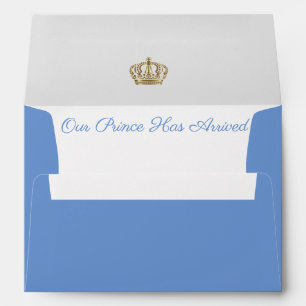 Enveloppe Prince Blue Baby Boy Faire-part de naissance