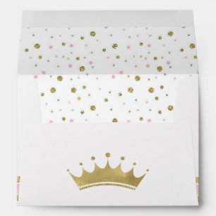 Enveloppe princesse, rose, Parties scintillant d'o