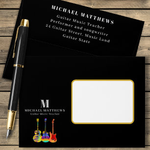 Enveloppe Professeur de Guitare Entreprise de Musique Adress