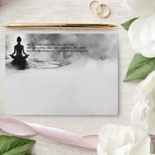 Enveloppe Professeur de méditation de yoga Pose du lotus Pei