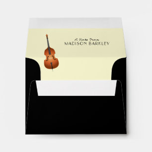 Enveloppe Professeur de musique musicien de contrebasse grou