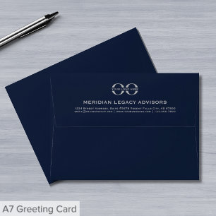 Enveloppe professionnelle Navy et Grey avec logo