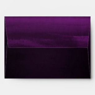 Enveloppe Prune Violet Foncé Moderne Chic Aquarelle