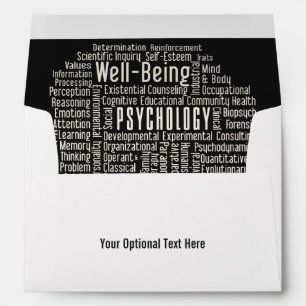 Enveloppe PSYCHOLOGIE Word Cloud texte personnalisé
