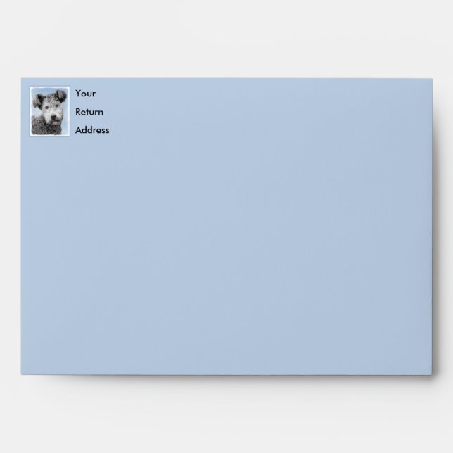 Enveloppe Pumi Peinture - Cute Original Chien Art (Devant)