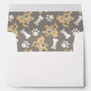 Enveloppe Puppy Scooby-Doo Bone & Motif Empreinte de patte