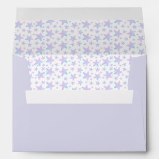 Enveloppe Purple Blue stars Princess Theme Anniversaire