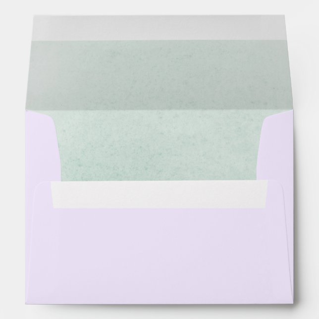 Enveloppe Purple doux et vert Sage Élégant Neutre (Dos (Bas))