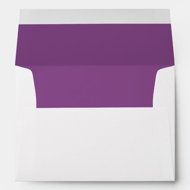 Enveloppe Purple pour les fleurs d'aquarelle violet et or (Dos (Bas))