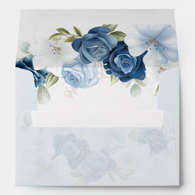 Enveloppe Quelque chose de bleu avant de faire Fête des mari (Dos (Bas))