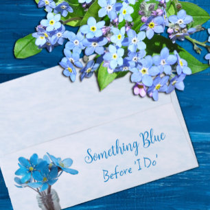 Enveloppe Quelque chose de bleu avant de faire Fête des mari