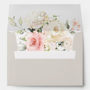 Enveloppe Quinceanera Botanique Rose Floral Invitation