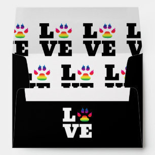 Enveloppe Rainbow paw