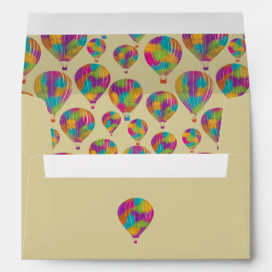 Enveloppe Rainbow Peint Hot Air Balloons Mariage personnalis