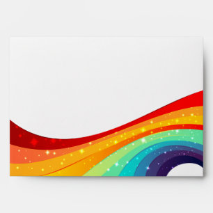 Enveloppe Rainbow Sparkle Glam Diva Gay pride fête d'annive
