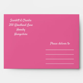 Enveloppe Raspberry Wildflower - wedding envelope