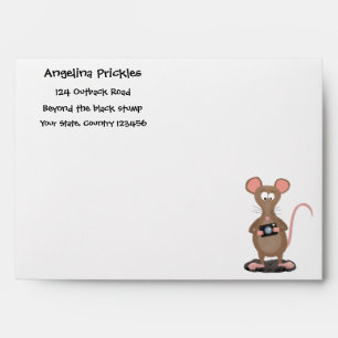 Enveloppe Rat drôle avec dessin animé de la caméra