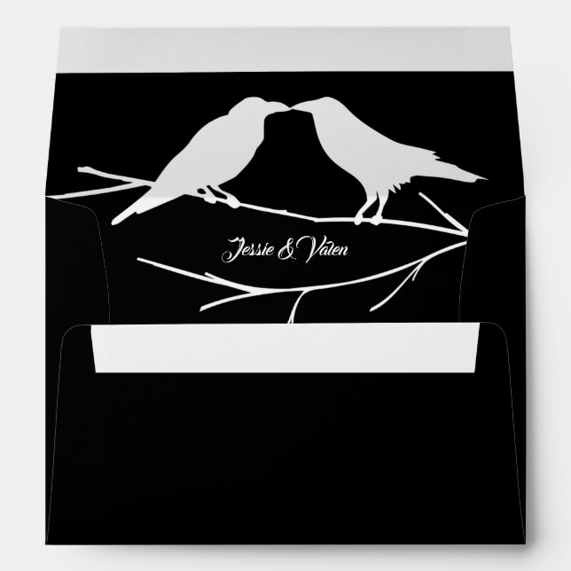Enveloppe Ravens Mariage gothique (Dos (Bas))