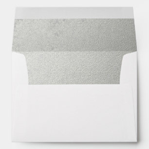 Enveloppe rayée pareffet argenté
