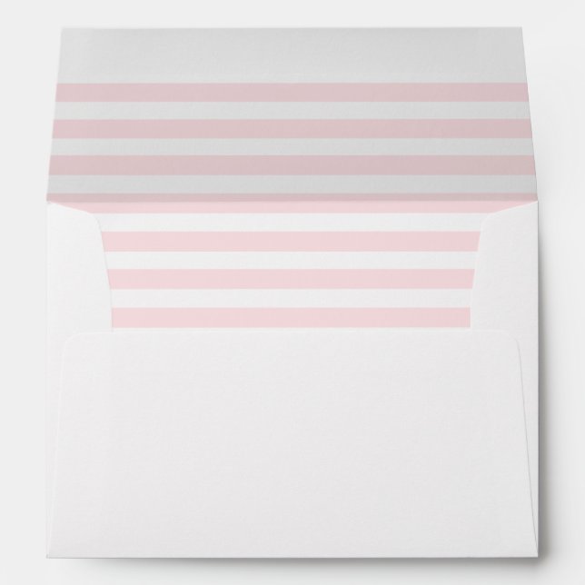 Enveloppe rayée rose (Dos (Bas))
