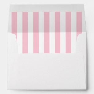 Enveloppe rayée rose français