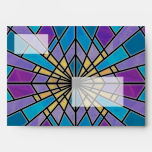 Enveloppe Rayon en verre de teint bleu et violet