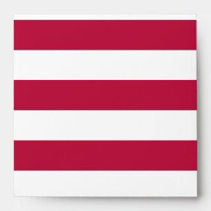 Enveloppe Rayures rouges et blanches