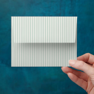 Enveloppe Rayures Simples - Sauge Éteinte