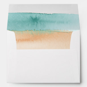 Enveloppe Réception de mariage moderne abstrait aquarelle oc