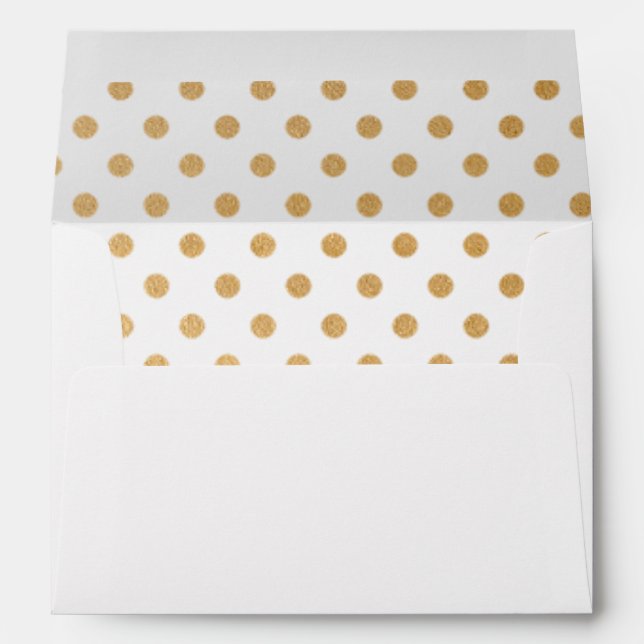 Enveloppe Recouvrement de point de feuille d'or de Faux, (Dos (Bas))