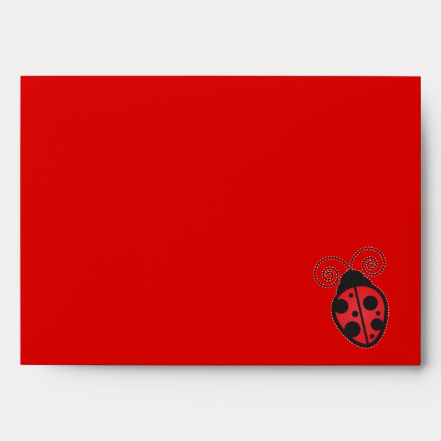 Enveloppe Red Cute Ladybug (Devant)