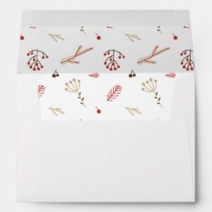 Enveloppe Red Holly Berry Holiday