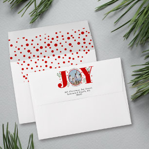 Enveloppe Red JOY Joyeux Noël photo