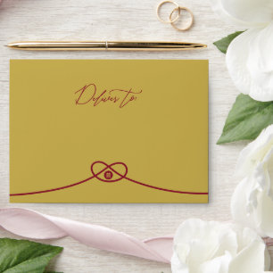 Enveloppe Red Knot Union Double Bonheur Mariage chinois
