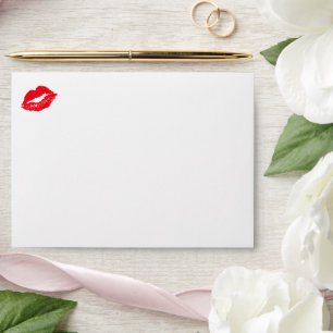 Enveloppe Red Lips Mariage