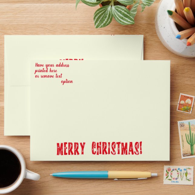 Enveloppe Red Sparkly Joyeux Noël (Desk)