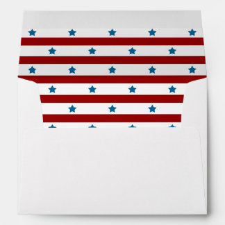 Enveloppe Red Stripes Blue Stars