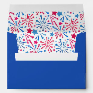 Enveloppe Red White and Blue Stars & Fireworks