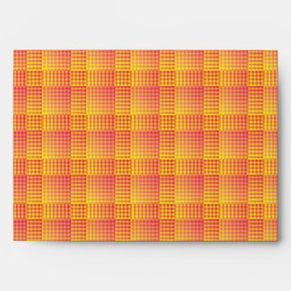 Enveloppe Red Yellow Checker Abstract Pattern