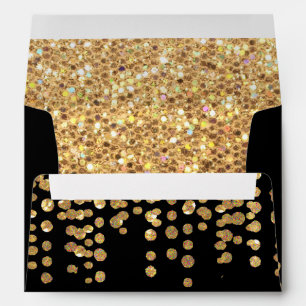 Enveloppe Regard de confettis de parties scintillantes d'or